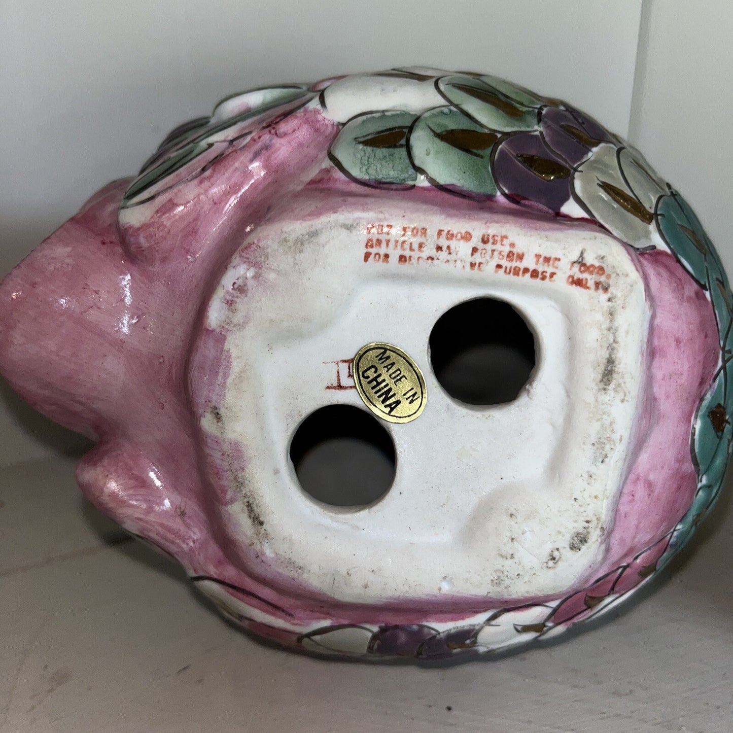 Beautiful Hand Painted Chinese Quail Birds Figurine 