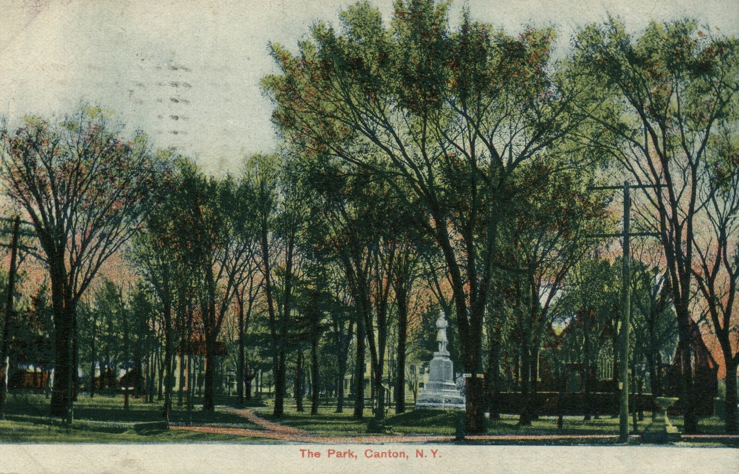 The Park Canton New York NY Postcard