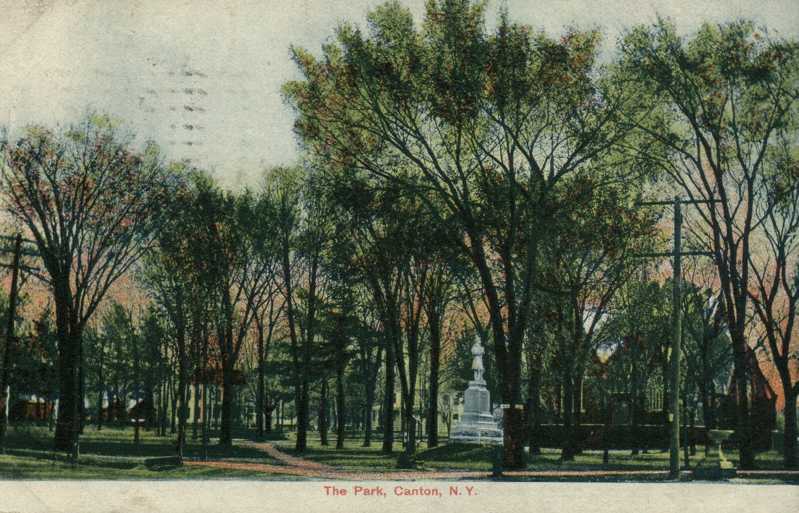 The Park Canton New York NY Postcard
