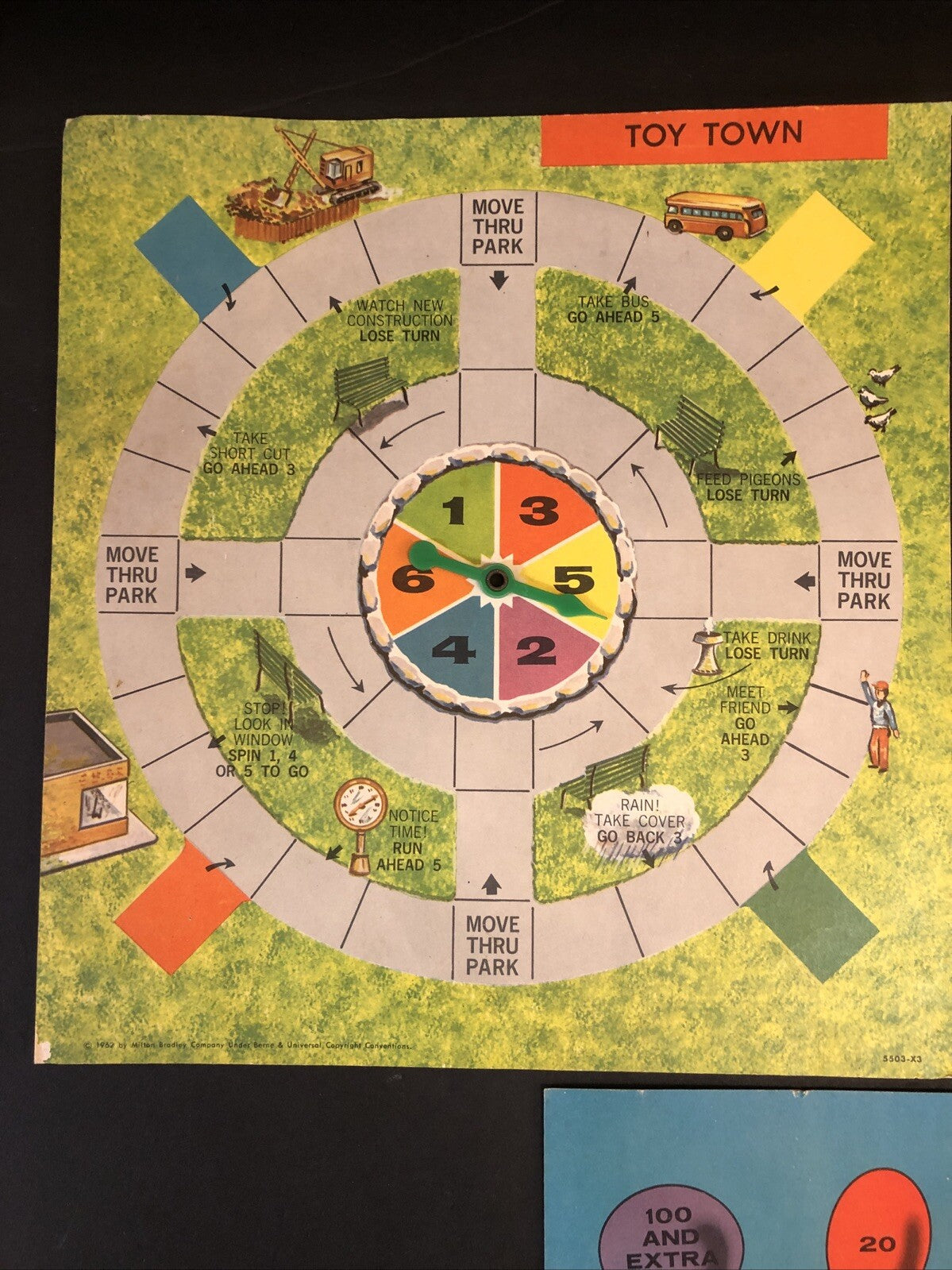 1962 Milton Bradley Board Game Pieces - Toy Town Driving Fun Choose a Balloon