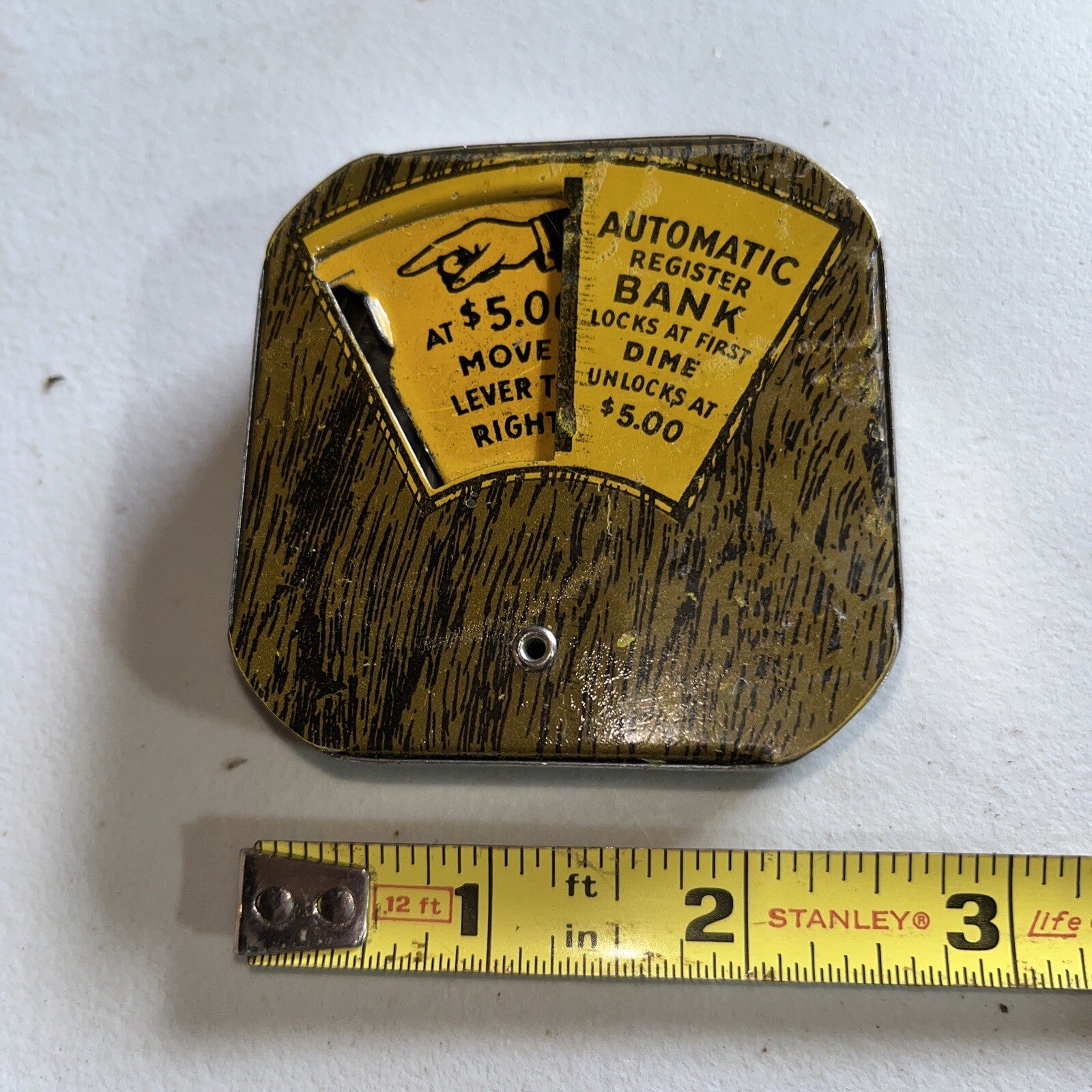 Vintage Automatic Bank Dime Register Operational Working Antique