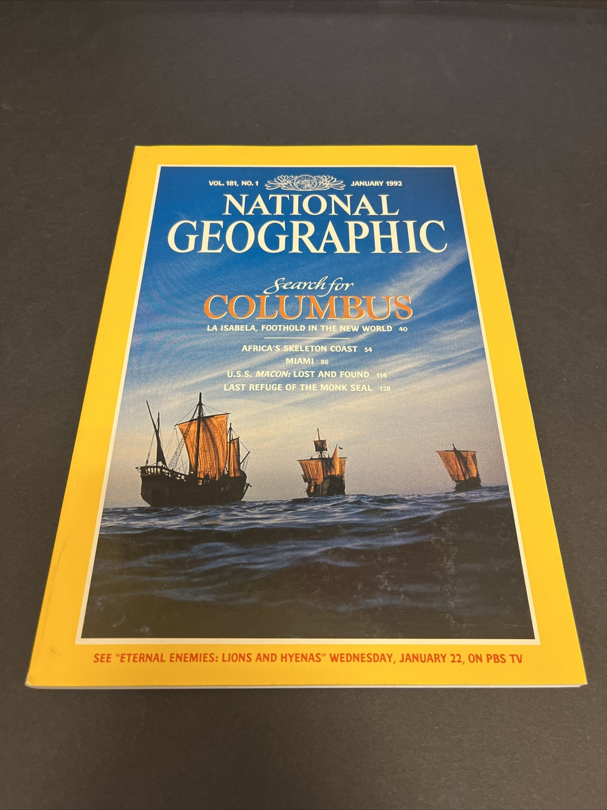 January 1992 National Geographic "Search for Columbus" 