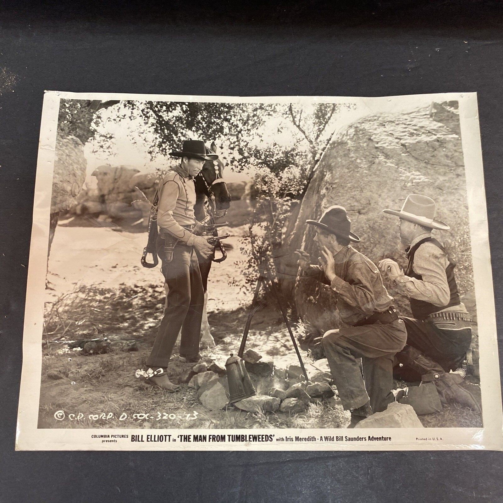 The Man From Tumbleweeds  BILL ELLIOTT WESTERN Movie Star Iris Meredith 8 x 10 