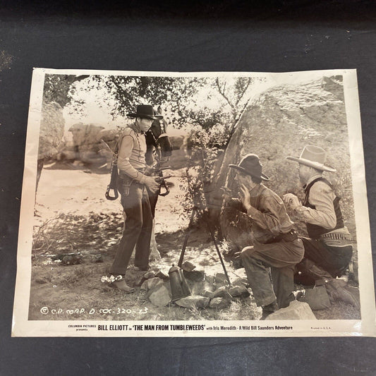 The Man From Tumbleweeds  BILL ELLIOTT WESTERN Movie Star Iris Meredith 8 x 10 