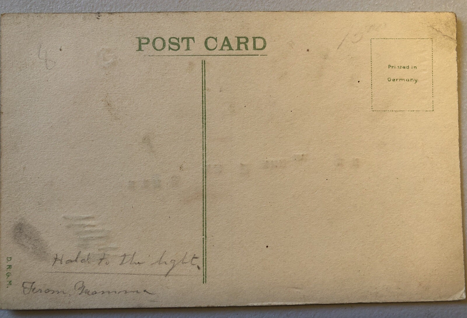 Hold to the Light A Merry Christmas House Trees Boat Moon Postcard