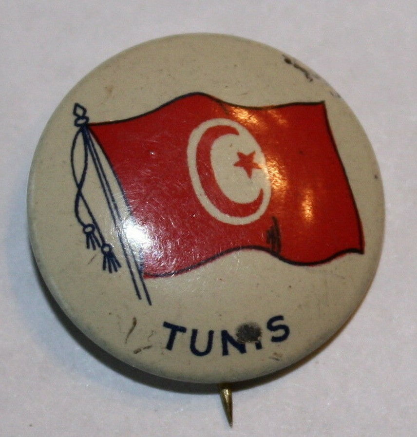 Tunis 3/4" Litho Patriotic Flag Pin