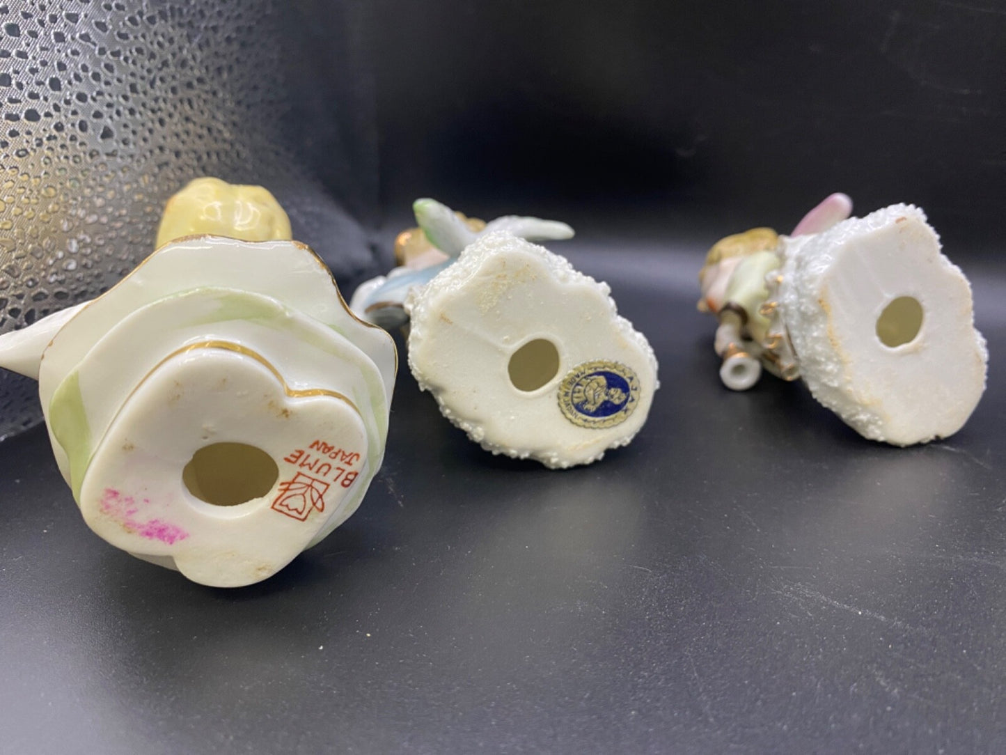 Set Of 5 Vintage 1950s Ajax Japan Ceramic Christmas Music Angel Figurines violin