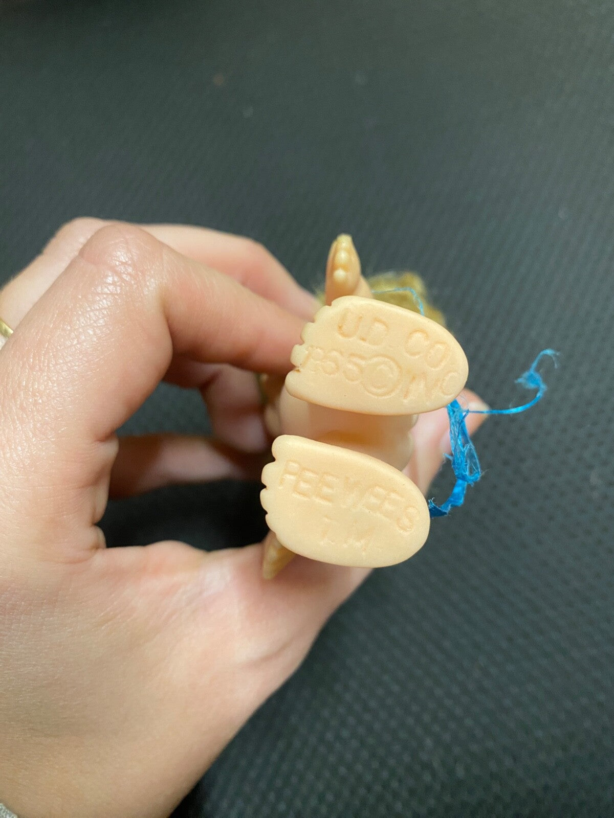 Vintage 1965 Pee Wee Doll U.D. Co Inc. W/ Blue Dress Shoes & Socks