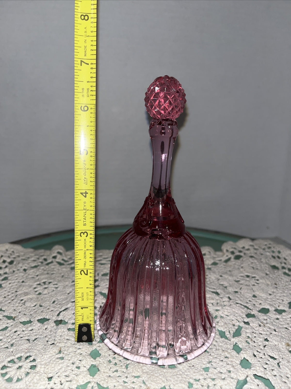 Vintage Fenton  Beautiful Pink Glass Bell