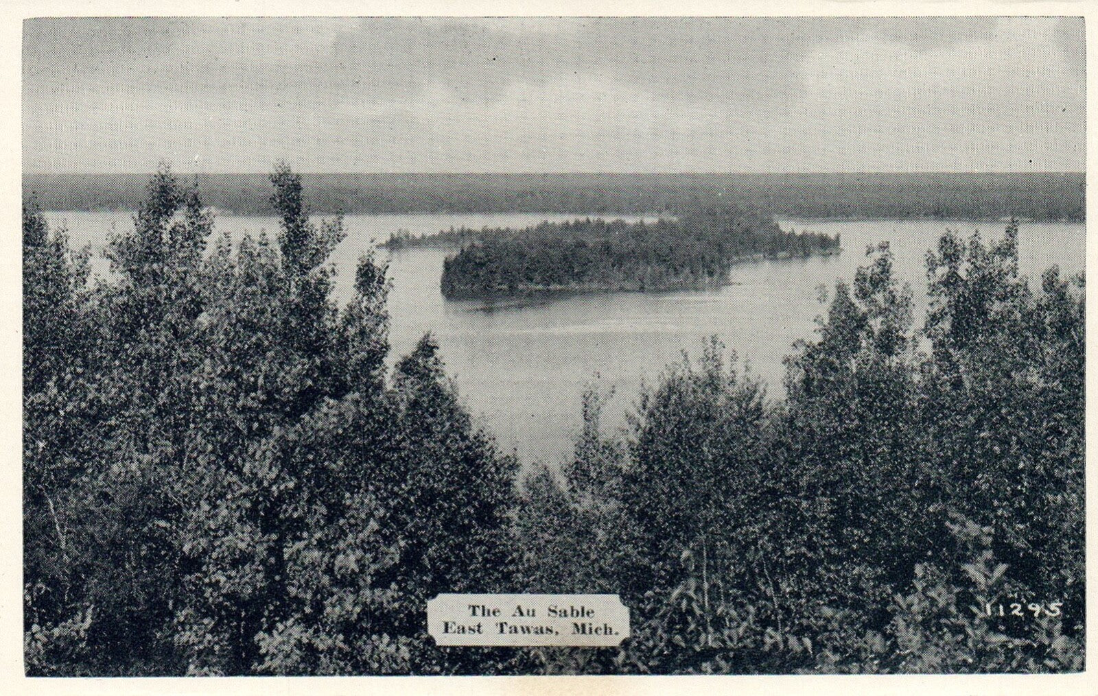 The Au Sable River in East Tawas MI Mich Michigan Postcard