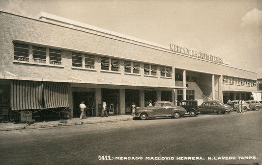 RPPC Real Photo mercado Maclovio herrera N Laredo Tamps Postcard 