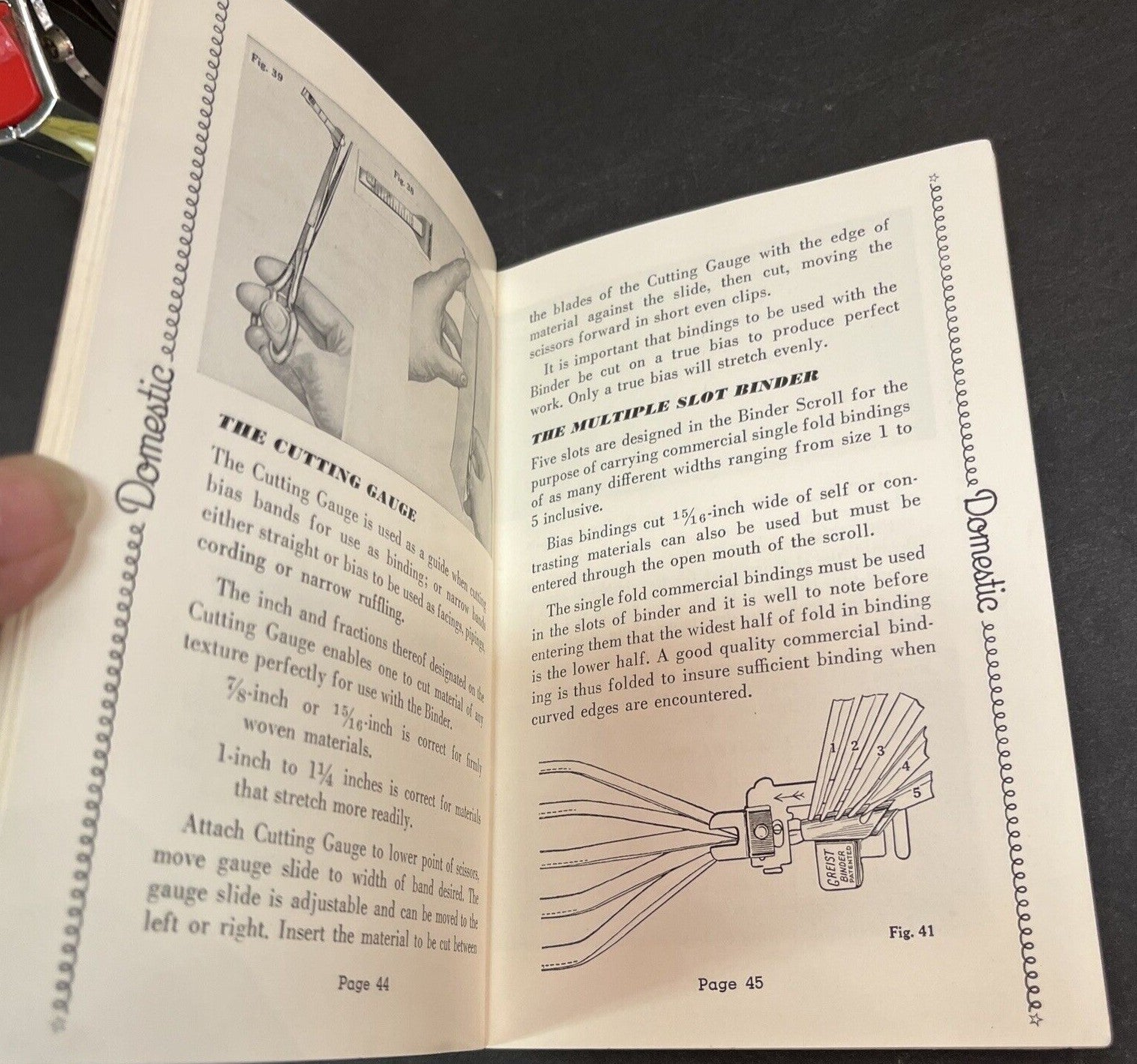 1947 DOMESTIC SEWING Handbook Domestic Sewing Machine Company Manual Spiral #2