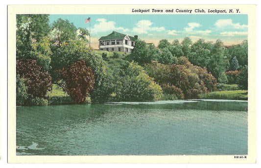 Lockport Town Country Club New York NY Postcard