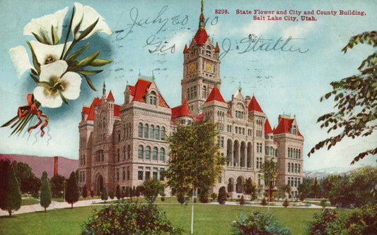 8298 State Flower City County Building Salt Lake City UT Utah Postcard