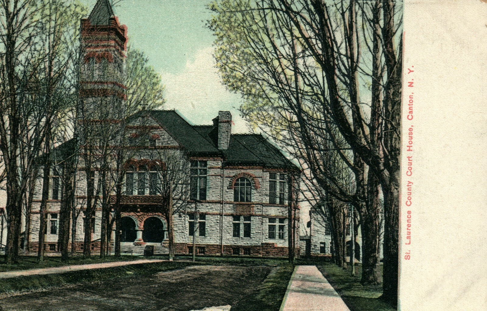 St Laurence County Court House Canton New York NY Postcard