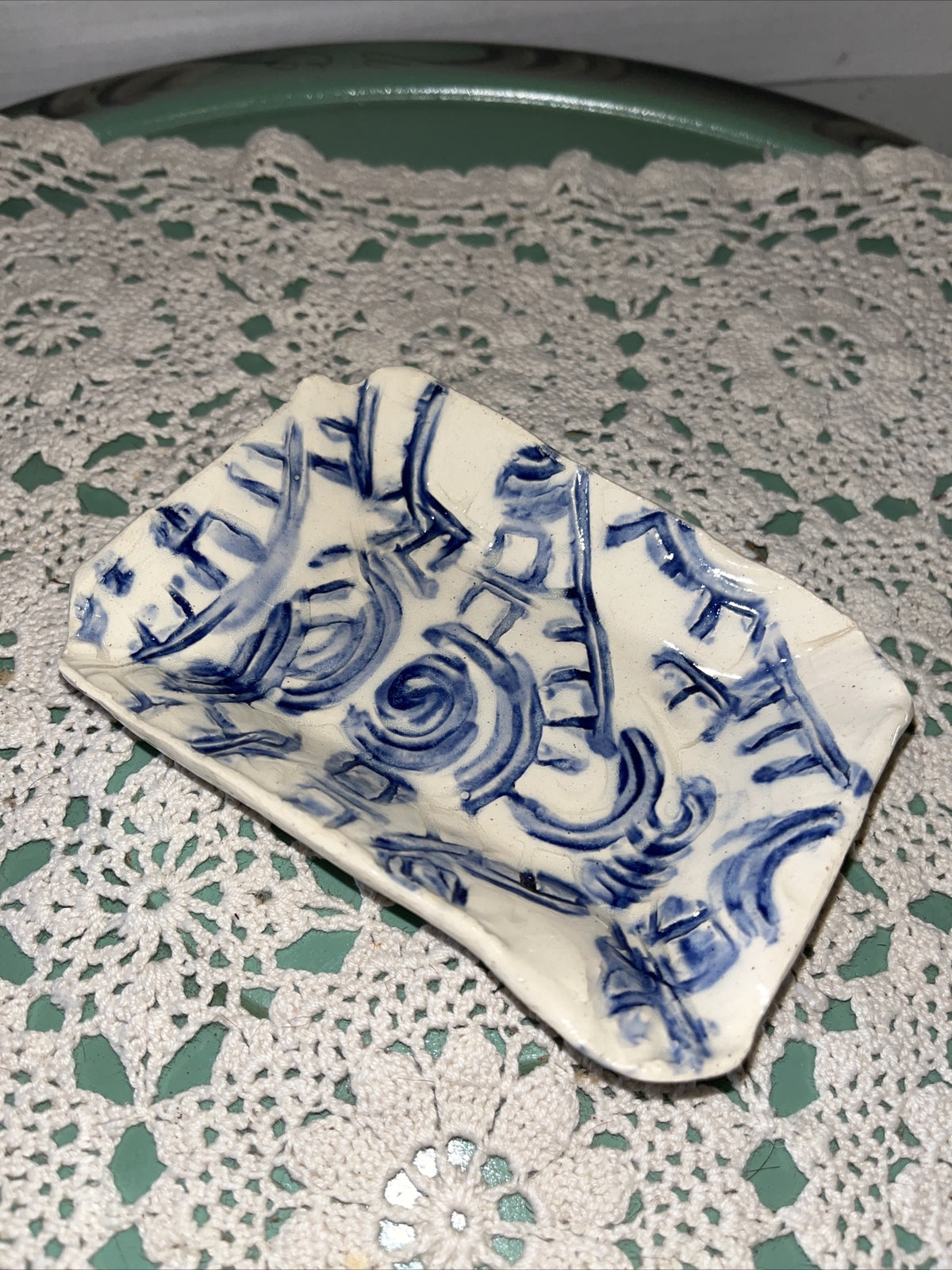 Studio Art Pottery Trinket Dish / Soap Dish  USA Made 6”