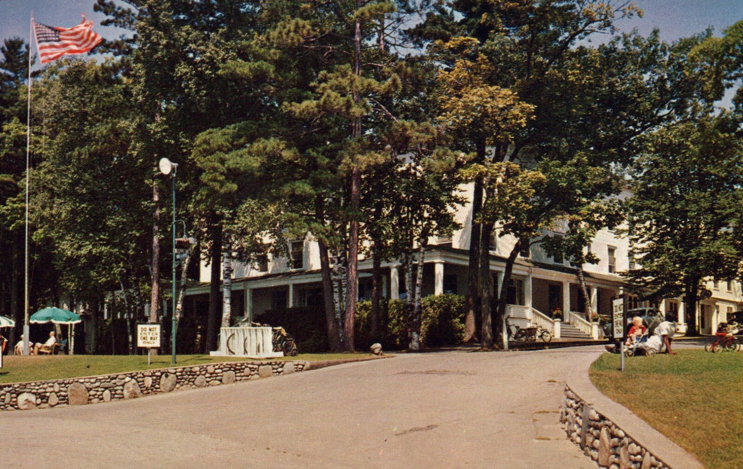 View of Wequetonsing Hotel Harbor Springs MI Michigan Mich Postcard