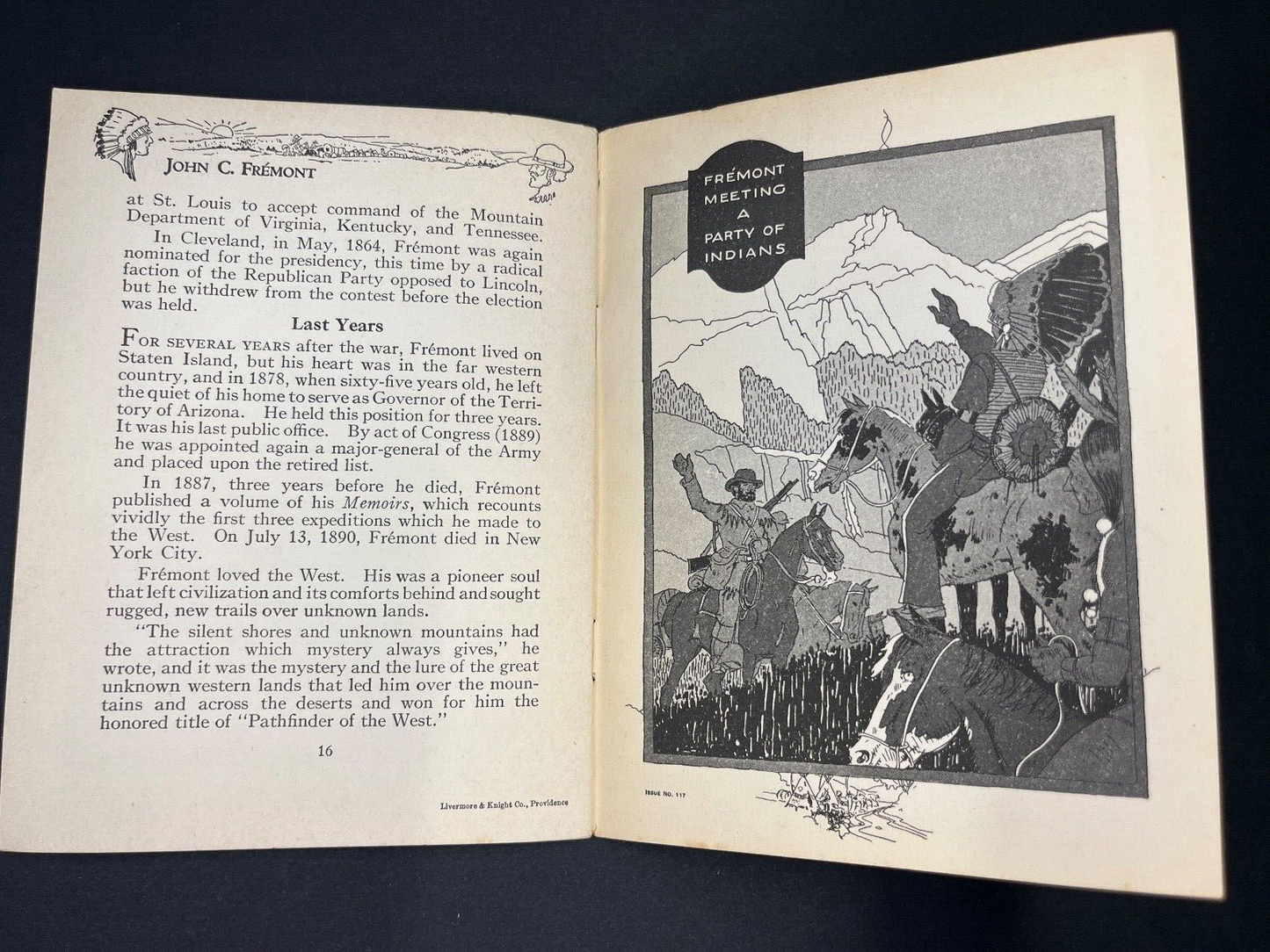 Vintage "John C. Fremont" John Hancock Life Insurance Ad Book