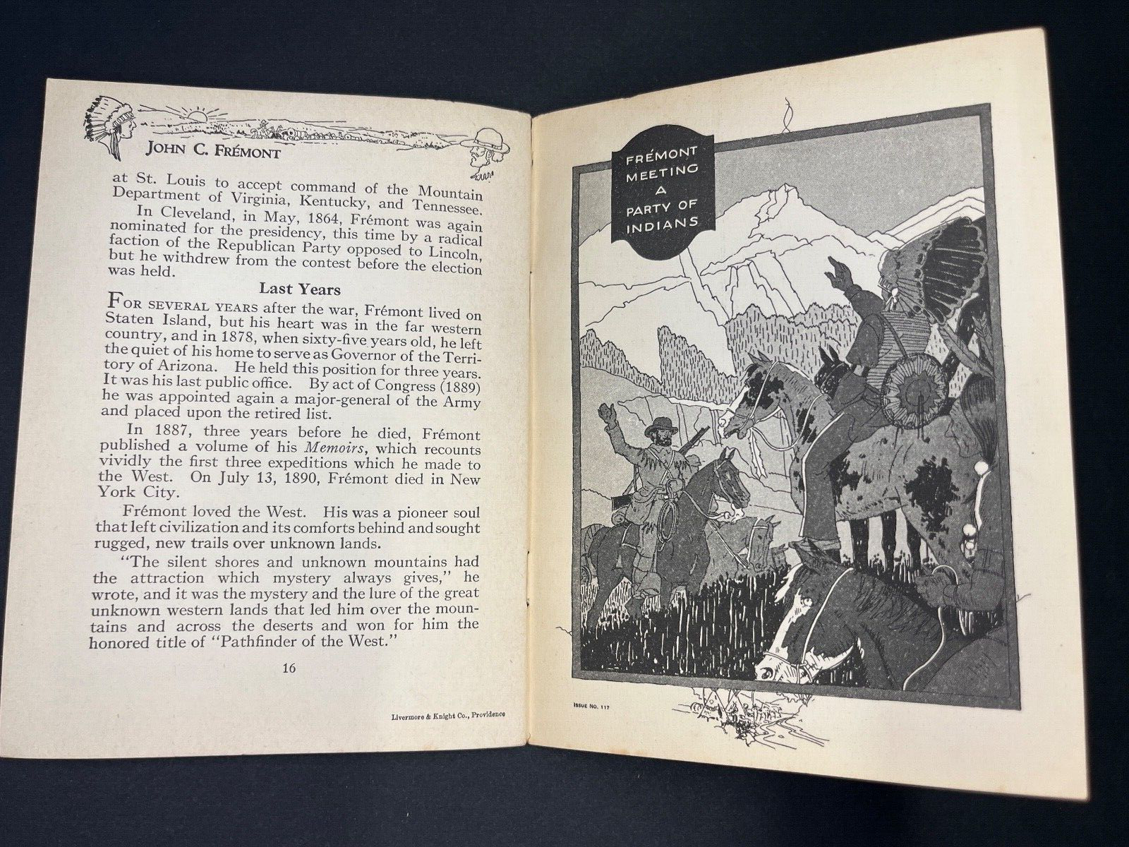 Vintage "John C. Fremont" John Hancock Life Insurance Ad Book