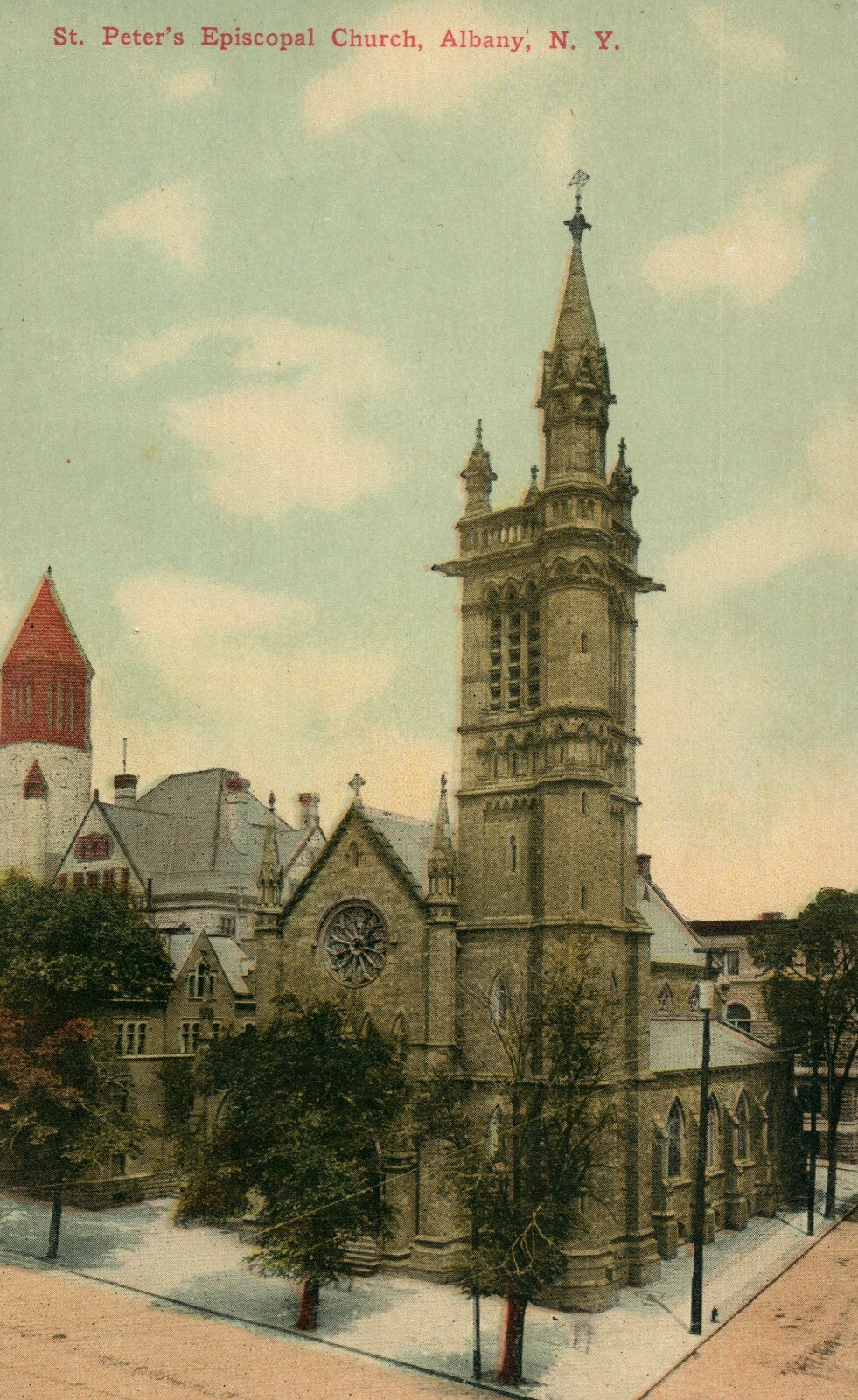 St Peters Episcopal Church Albany New York NY Postcard