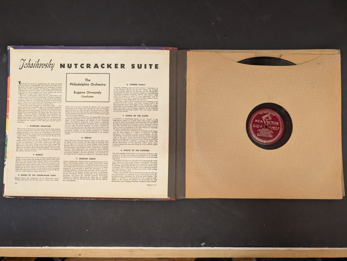 Nutcracker Suite Record Album Philadelphia Orch. Eugene Normandy 3 12" 78 RPM