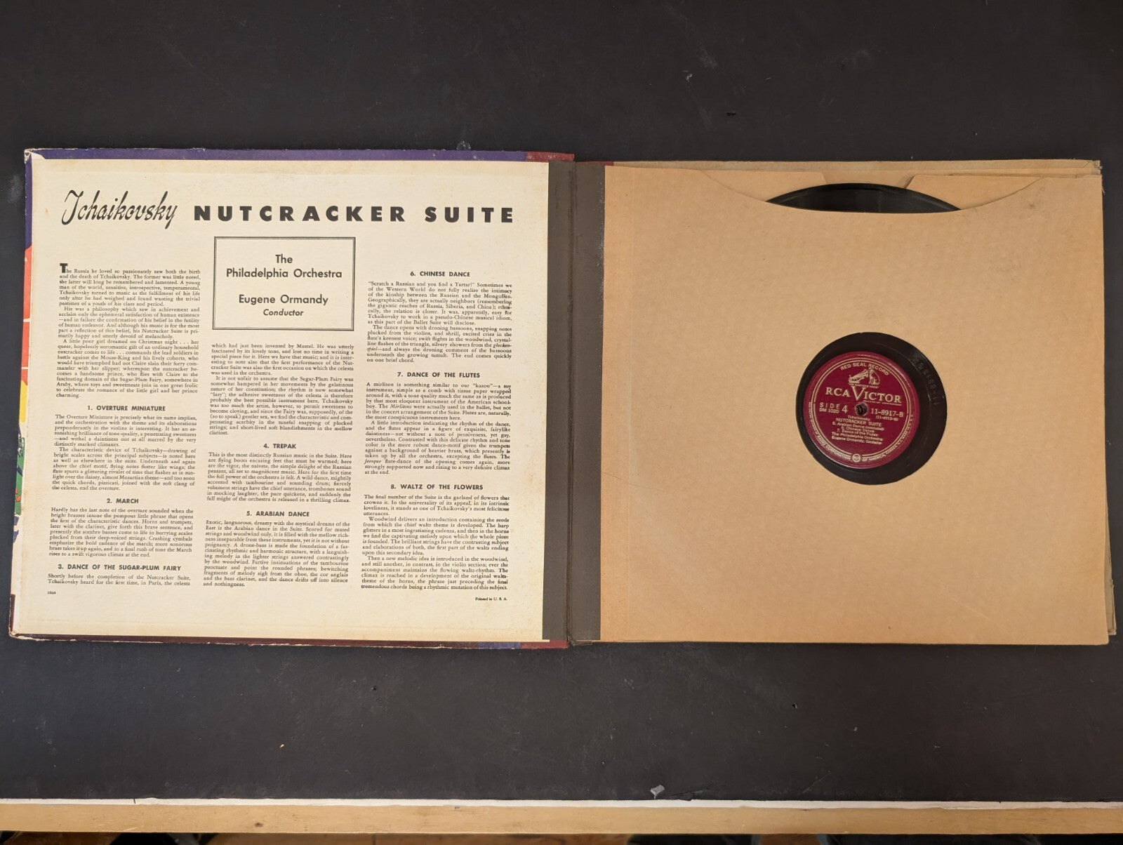 Nutcracker Suite Record Album Philadelphia Orch. Eugene Normandy 3 12" 78 RPM