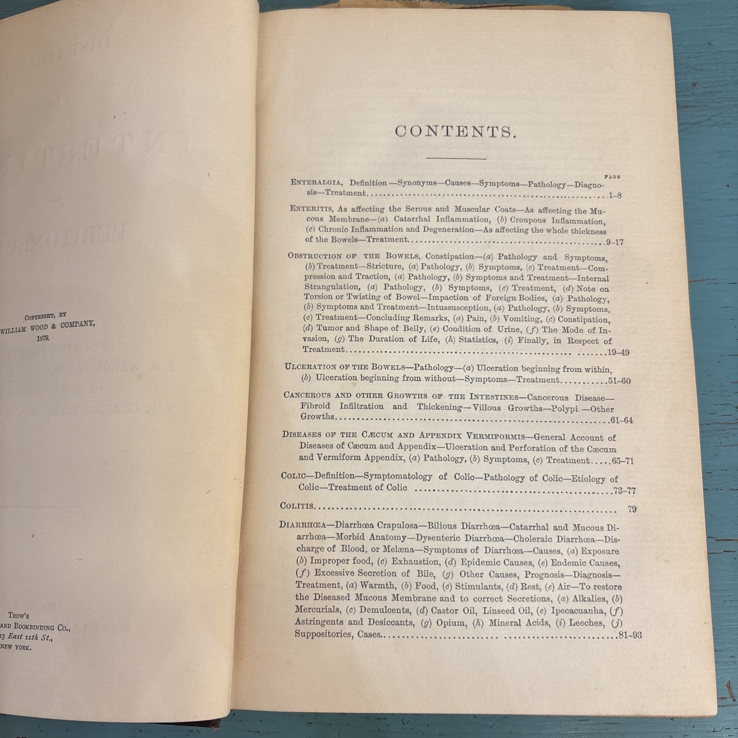 Diseases of the Intestines and Peritoneum 1879 Woods Library of Standard Medical