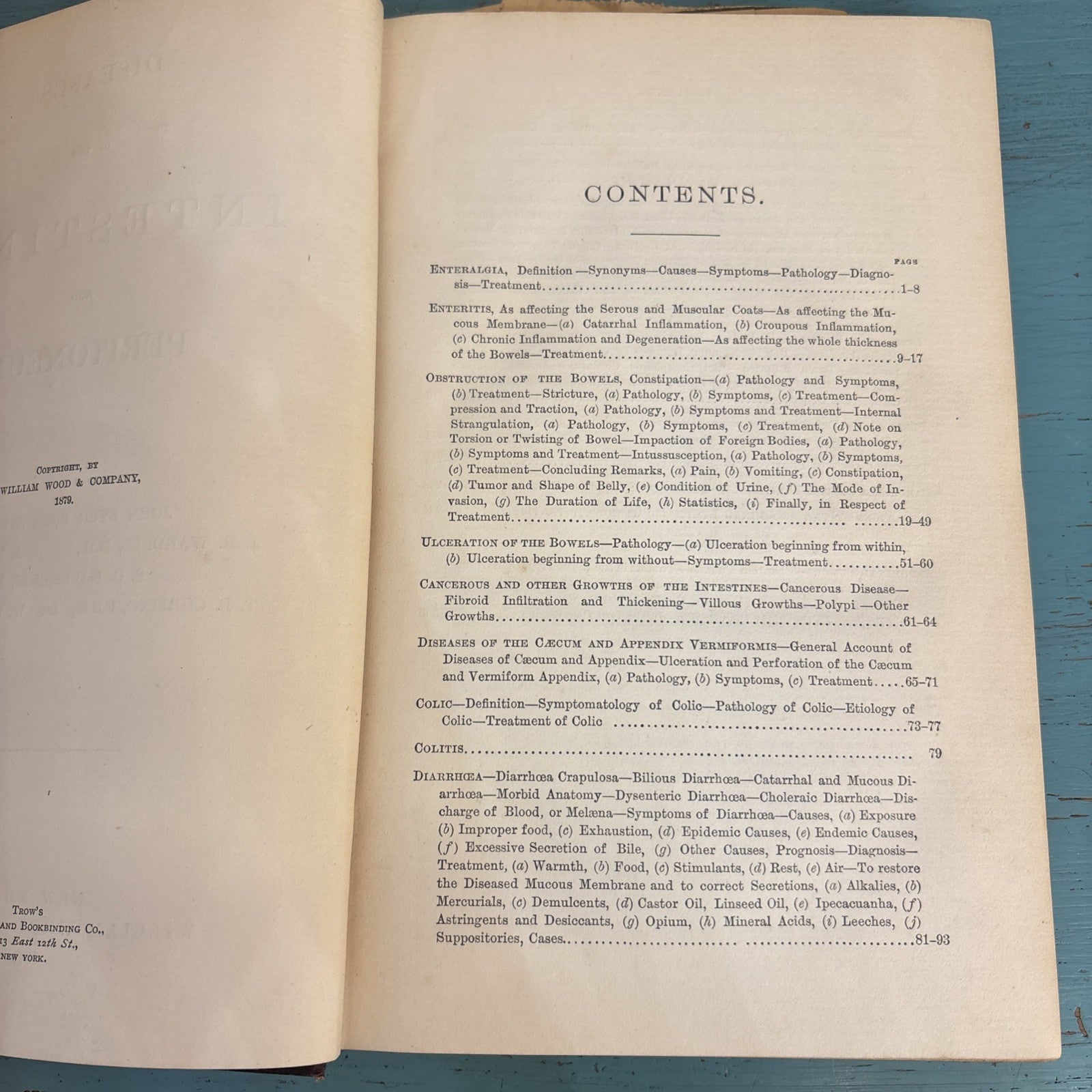 Diseases of the Intestines and Peritoneum 1879 Woods Library of Standard Medical