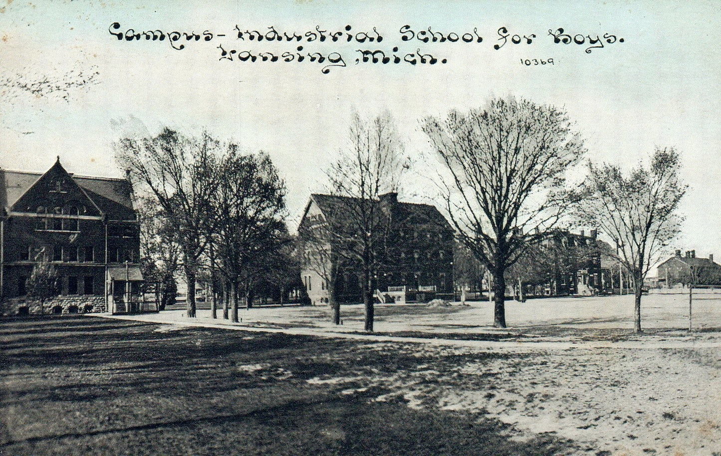 Campus Industrial School for Boys Lansing MI Michigan Mich  Postcard 10369