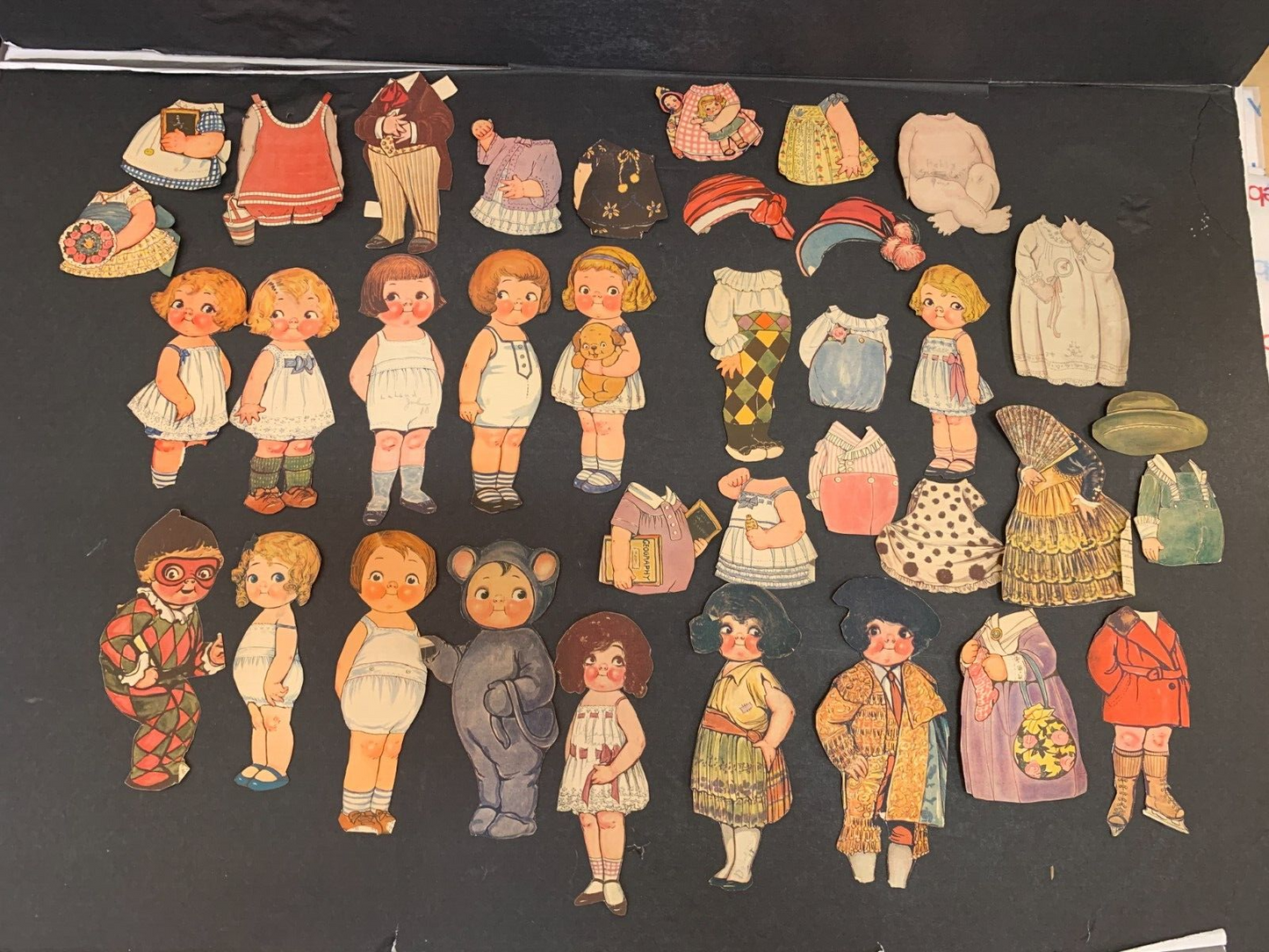 Lot of 36 Paper Doll, Clothing and Accessories