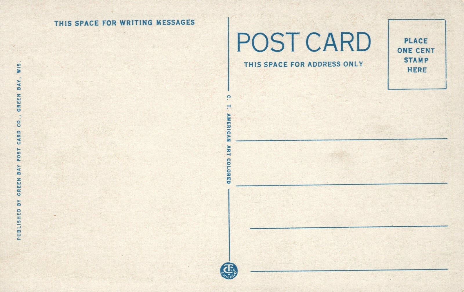 The Historic Tank Cottage 100 Years Old Green Bay WIS Wisconsin Postcard