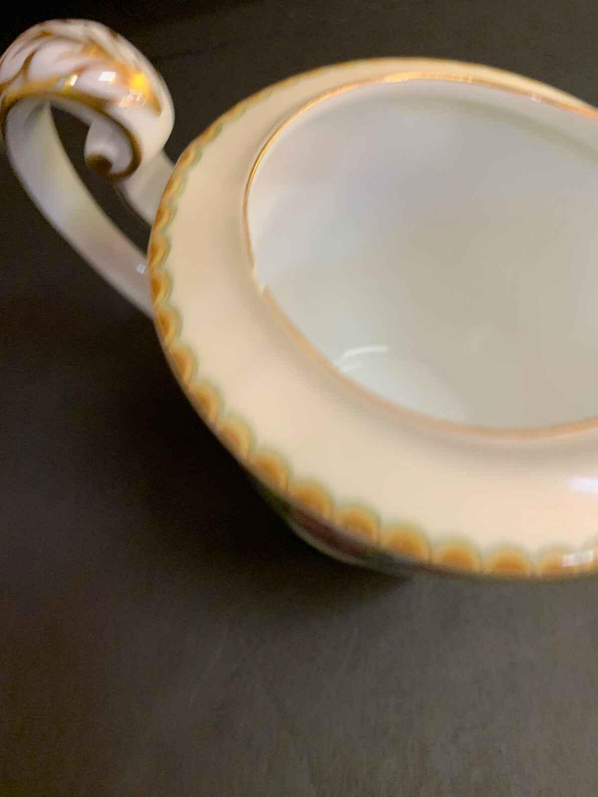 Vivienne Made in Japan Vintage Floral and Gold Pattern Cream & Sugar