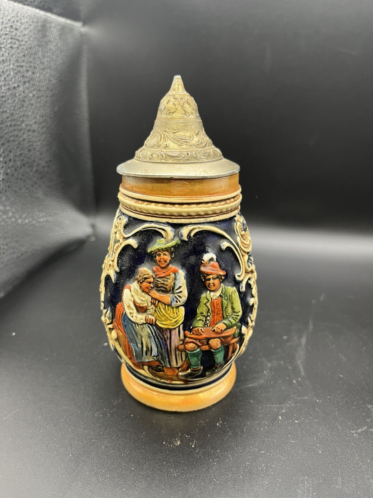 Vintage Marzi Remy Lidded Beer Stein Heidelberg Perkeo Fass Germany