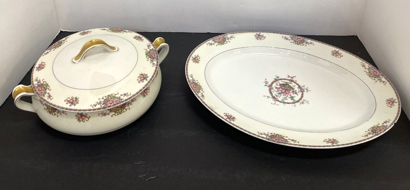 HAVILAND Limoges Commodore FRANCE Vegetable Dish & Platter