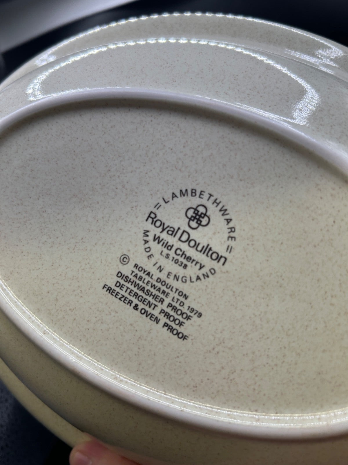 Royal Doulton WILD CHERRY Serving Bowl Made in England Lambethware 1979