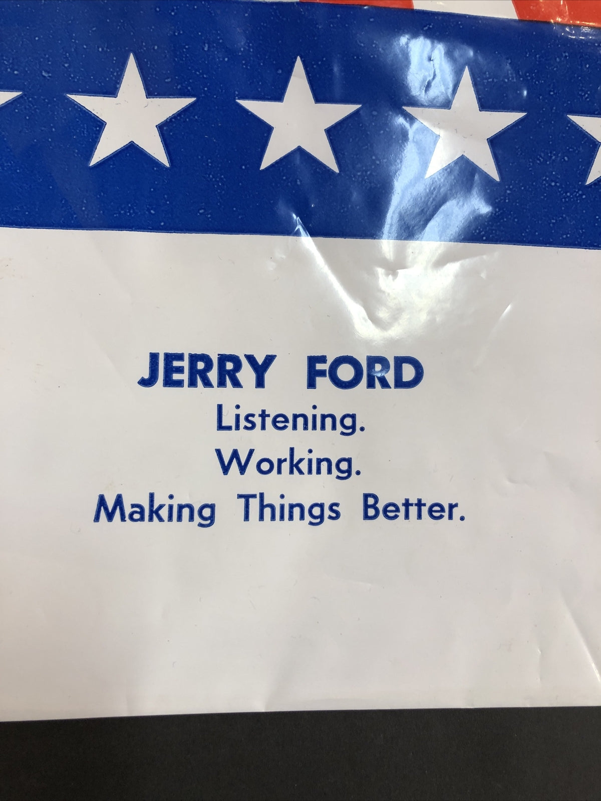 RARE President Congressman GERALD R. FORD - "Jerry Ford"  door hanger trash bag 