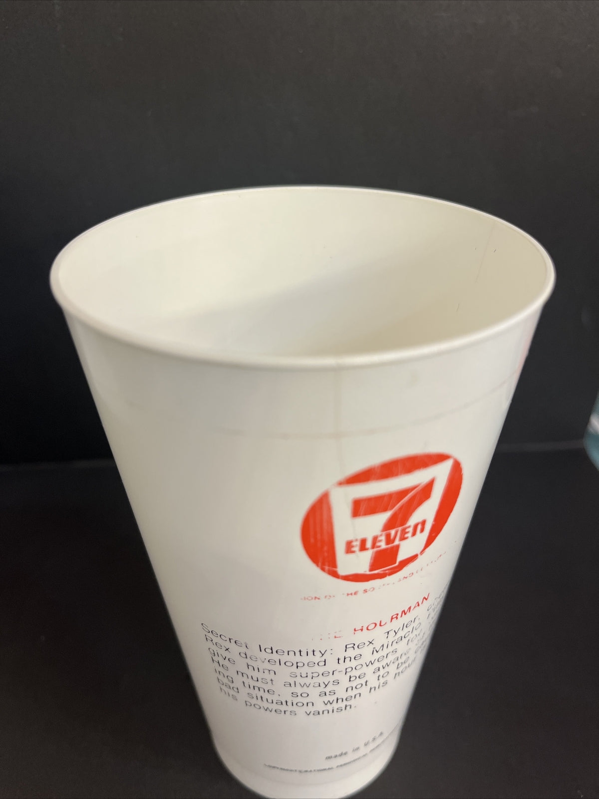 Vintage 1973 7/11 Plastic Slurpee Cup Super Hero "The Hourman"