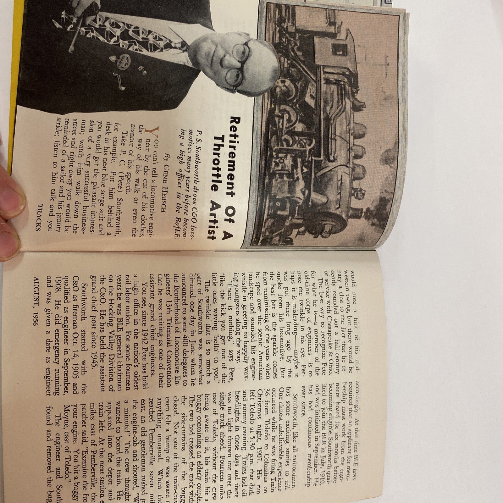 August 1956 TRACKS MAGAZINE CHESAPEAKE & OHIO RAILROAD RR TRAINS  