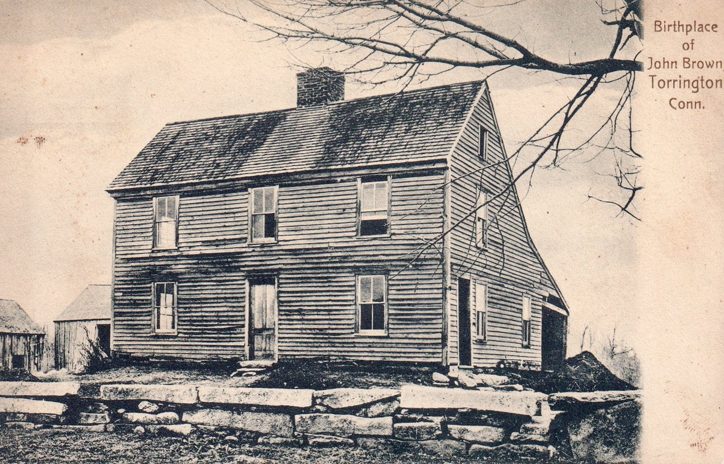 Birthplace of John Brown Torrington CT Connecticut Postcard
