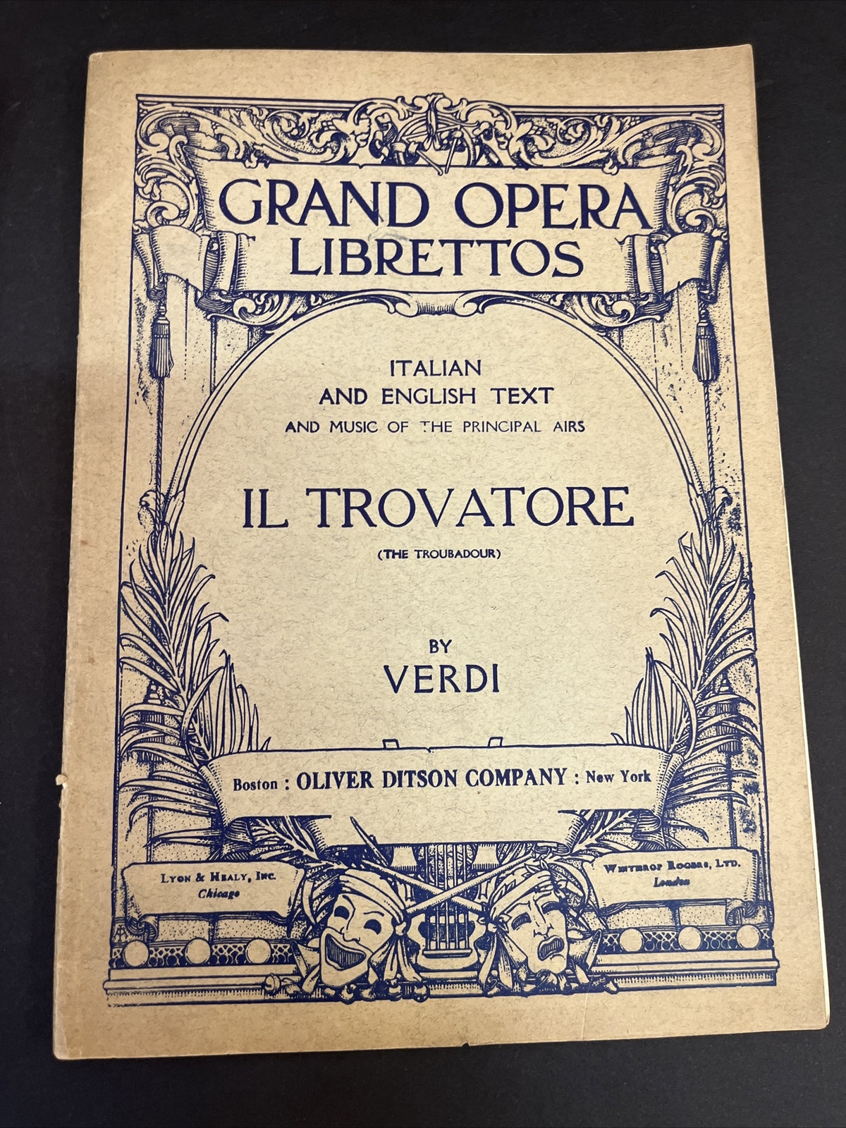 Lot of 3 Opera Libretto Songbooks