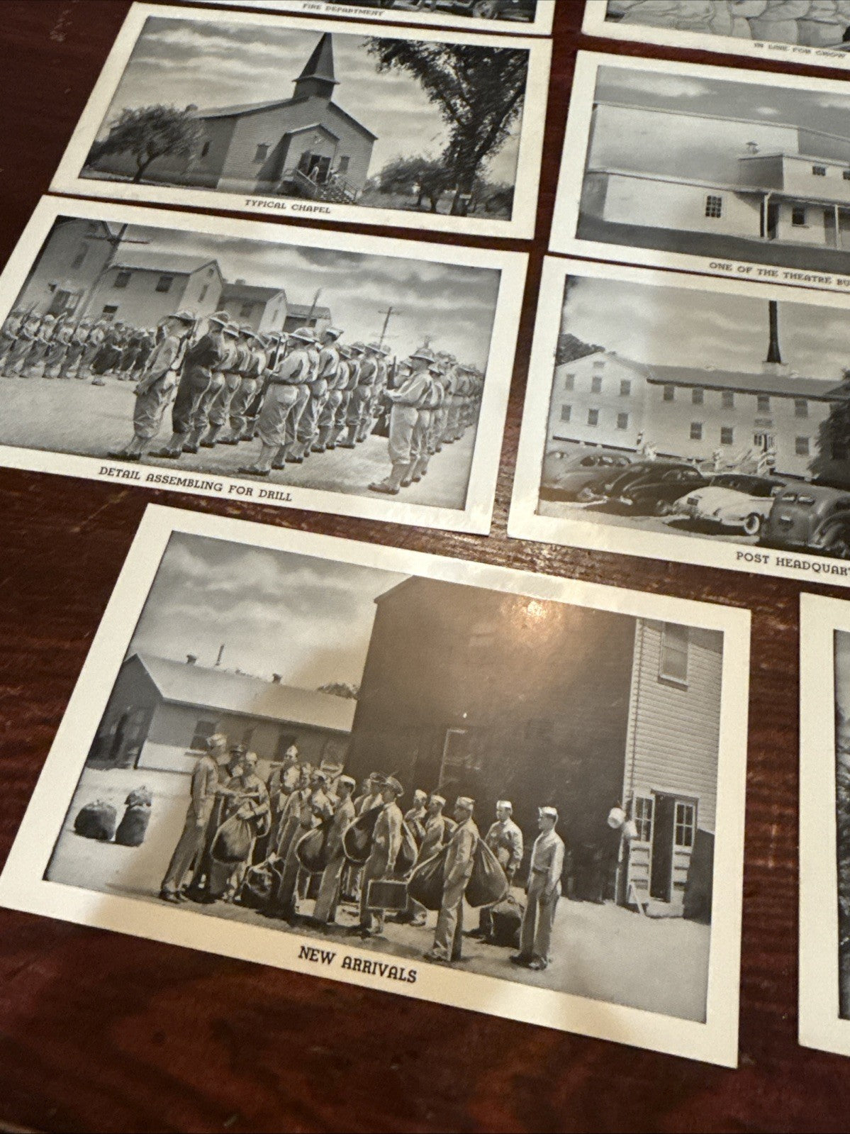 Lot of 11 Camp Kilmer NJ New Jersey Military Parade Militaria Postcard WWII 40's