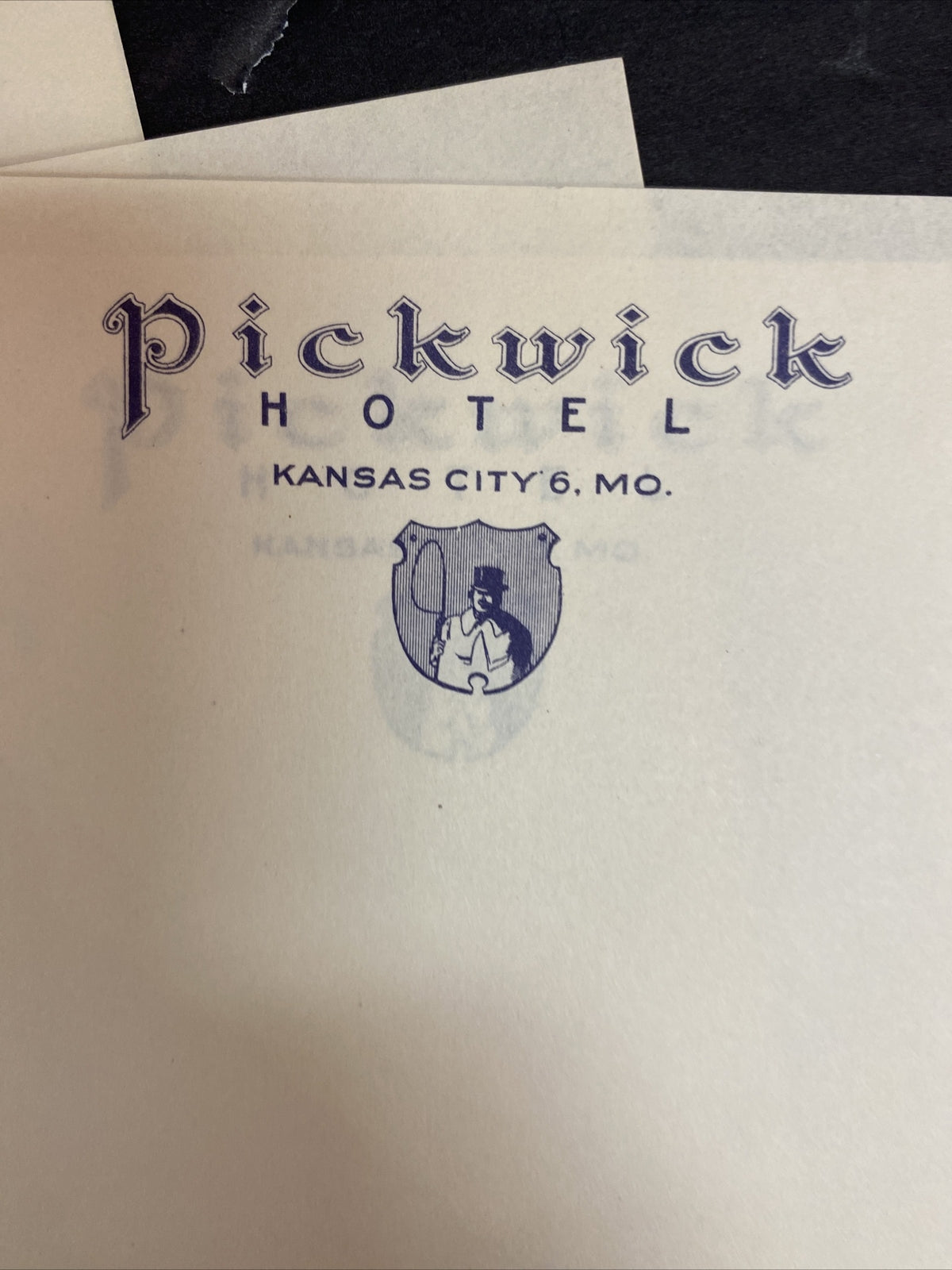 Vintage Pickwick Hotel Kansas City 6 Missouri MO Hotel Stationary 7 Sheets