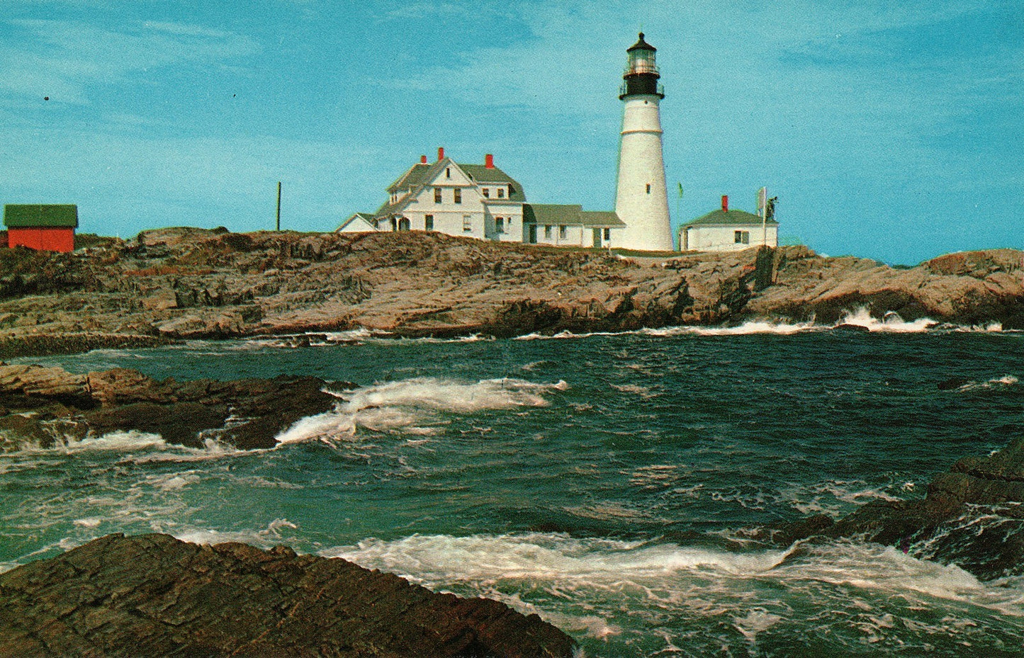 Portland Head Light House Maine Lighted First Time 1791 Postcard