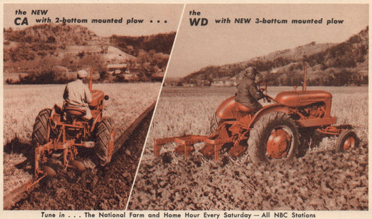 Allis-Chalmers Power for the family farm Model "CA" TRACTOR Vintage postcard