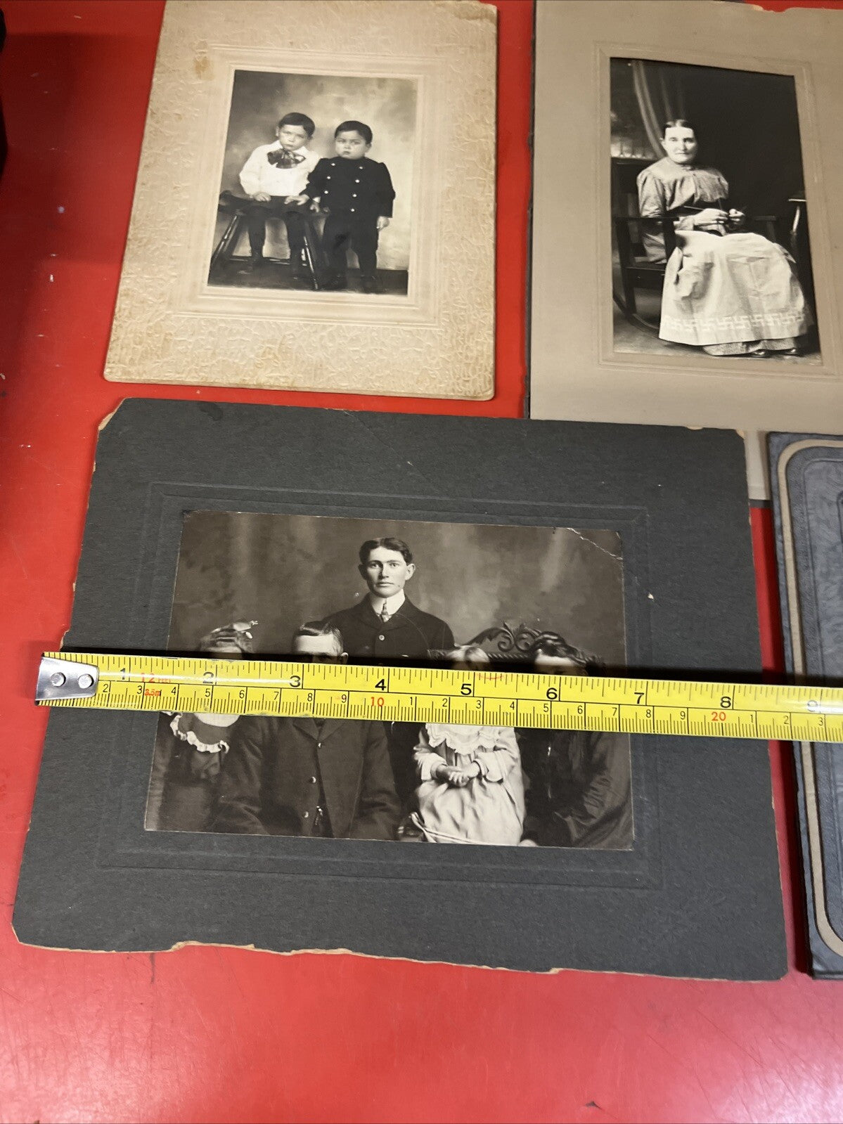 ANTIQUE 1900's ORIGINAL PEOPLE  PHOTO LOT OF 5