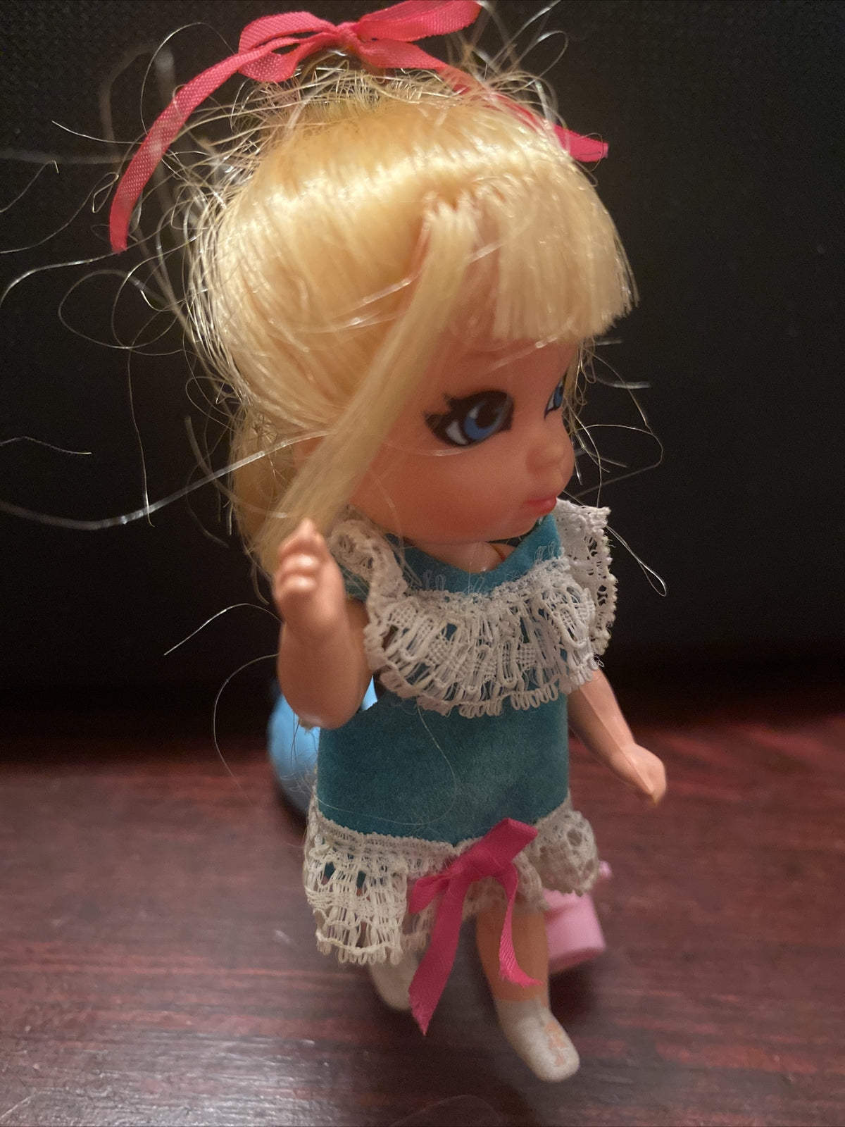 Mattel Liddle Kiddles Suki Skediddle with Pusher Walker Skediddler Works 1968-70