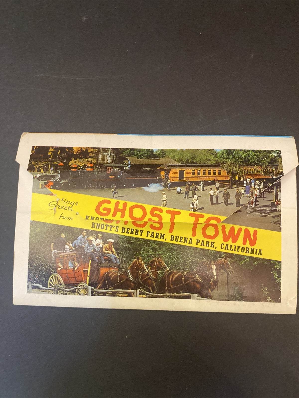 1960's  Knotts Berry Farm Ghost Town Folder  California Postcard 14 views