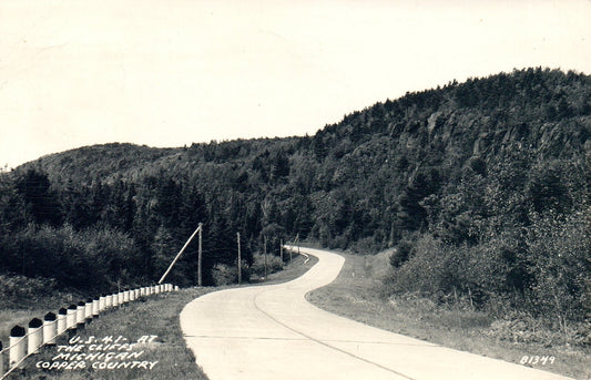 US 41 at The Cliffs Michigan Copper Country Upper Peninsula  Mich MI Postcards