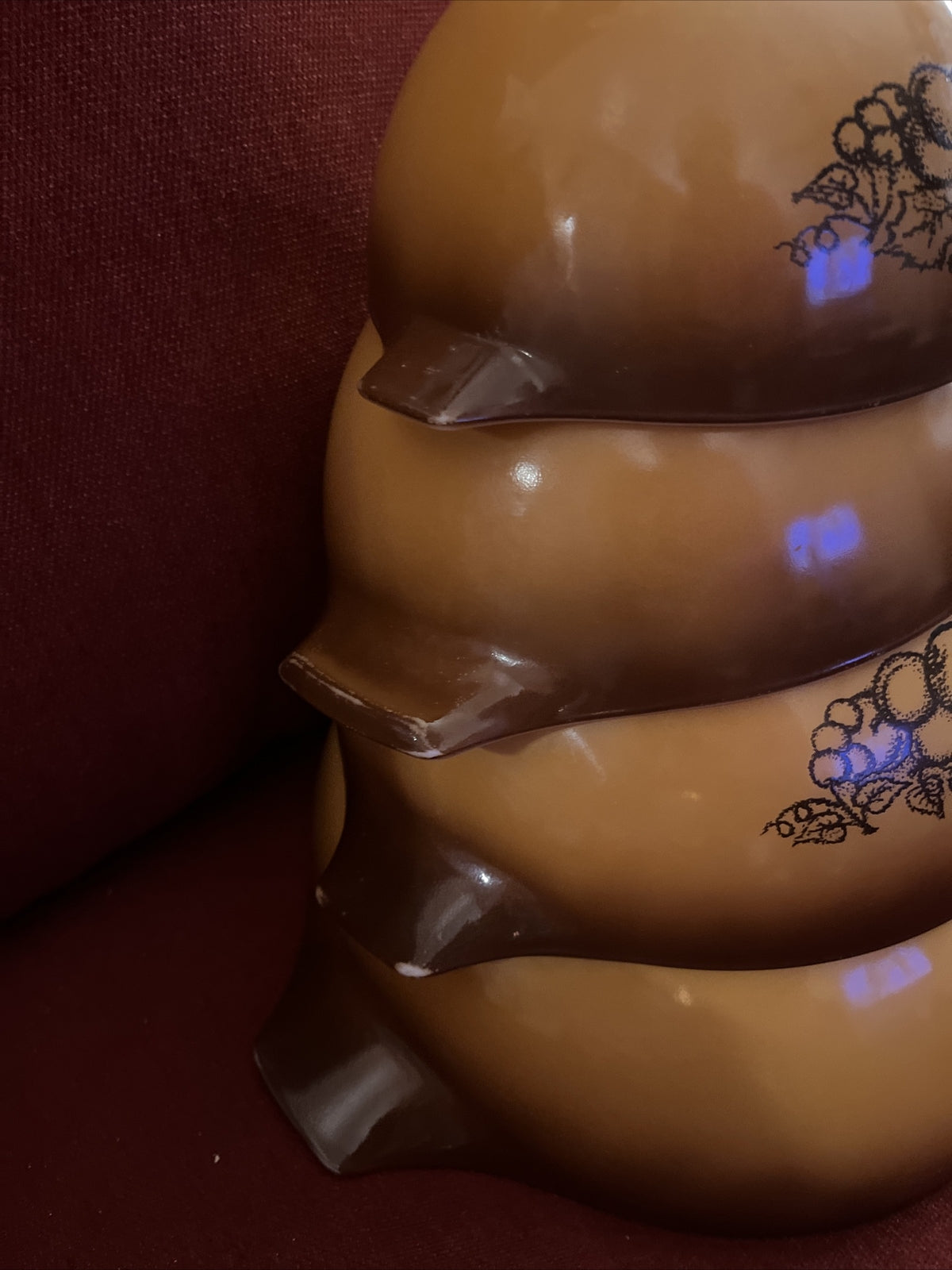 Pyrex Nesting Cinderella Mixing Bowls Old Orchard Set of (4) 441 442 443 444