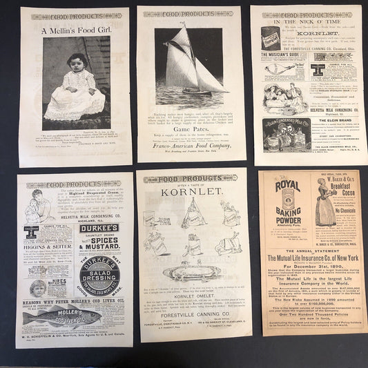 Food Products Baking Spices - 6 pages - 1891 Harpers Magazine Advertisements Ads